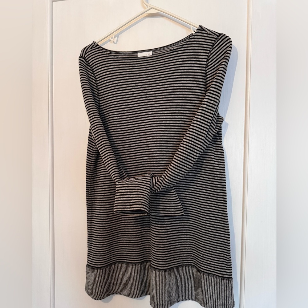 J.JILL Long Sleeve Smart Striped Tunic Top
